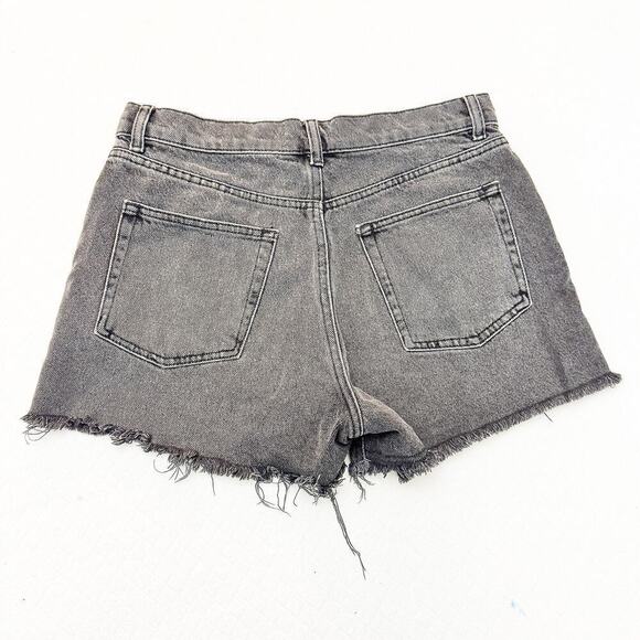 Reformation Button Fly Raw Hem Denim Cutoff Short Jeans Seine Size 27 - Picture 2 of 5